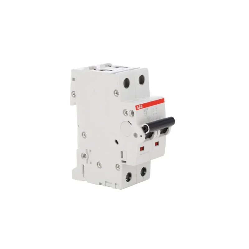 ABB System Pro M Compact S200 Miniature Circuit Breaker 2-Pole 6A Type C 400V AC 6 kA Breaking 2CDS252001R0064 S202-C6