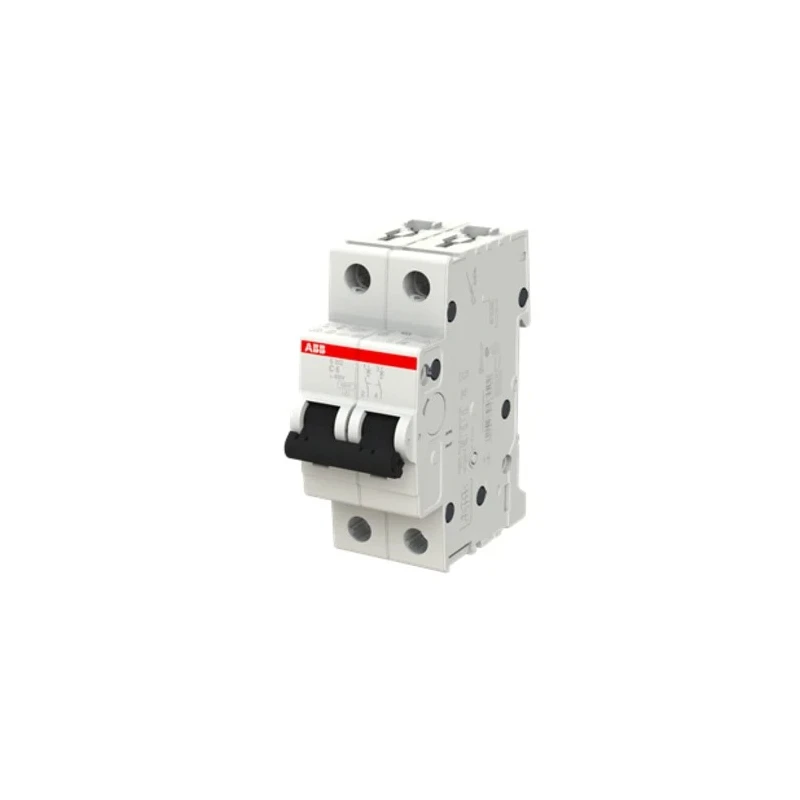 ABB System Pro M Compact S200 Miniature Circuit Breaker 2-Pole 6A Type C 400V AC 6 kA Breaking 2CDS252001R0064 S202-C6