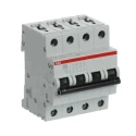 ABB System Pro M Compact S200 Miniature Circuit Breaker, 4-Pole, 63A, Type C, 400V AC, 110V DC, 6 2CDS254001R0634 S204-C63