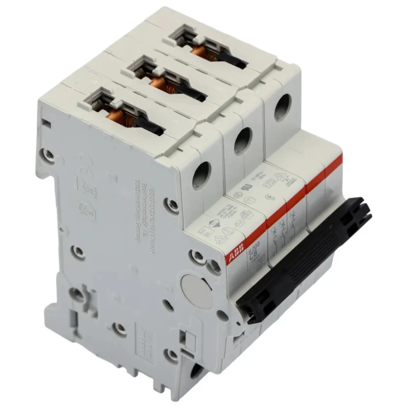 ABB System Pro M Compact S200 Miniature Circuit Breaker, 3-Pole, 8A, Type C, 400V AC, 6 kA Breaking 2CDS253001R0084 S203-C8