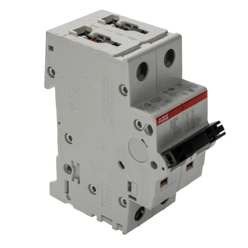 ABB System Pro M Compact S200 Miniature Circuit Breaker 2-Pole 3A Type D 400V AC 125V DC 10kA 2CDS252001R0031 S202-D3