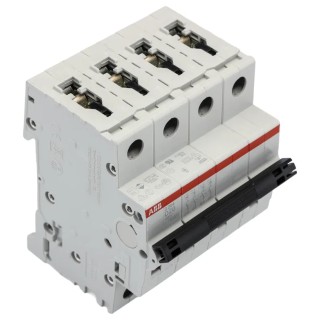 ABB System Pro M Compact S200 Miniature Circuit Breaker, 4-Pole, 20A, Type D, 400V AC, 6 kA 2CDS254001R0201 S204-D20