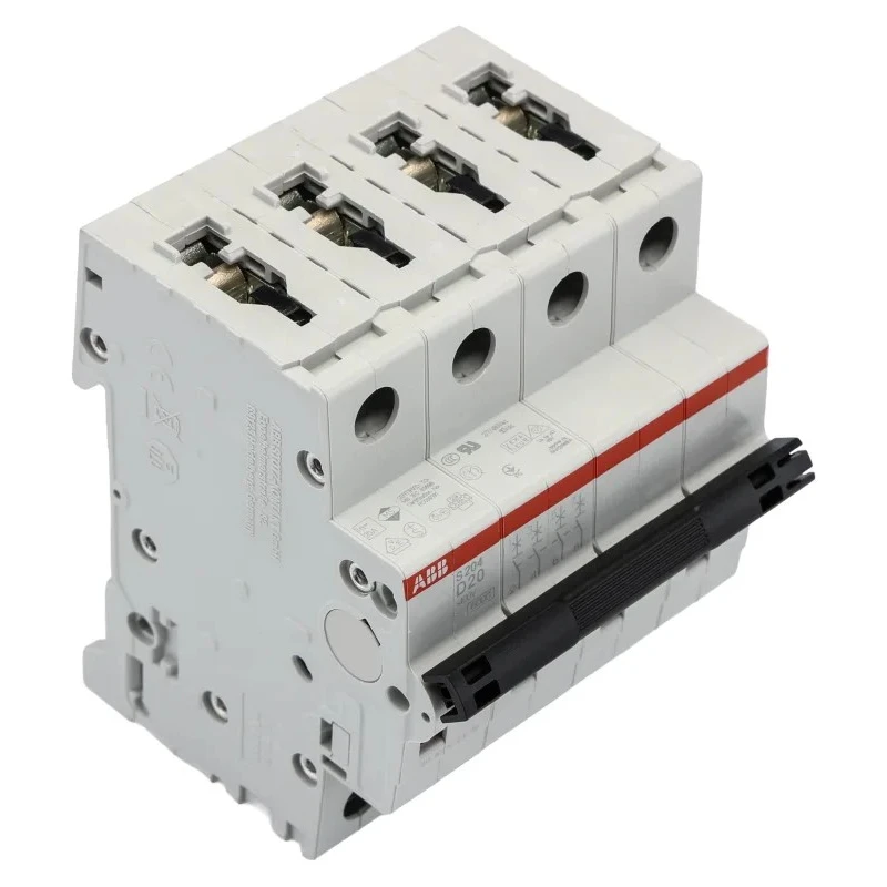 ABB System Pro M Compact S200 Miniature Circuit Breaker, 4-Pole, 20A, Type D, 400V AC, 6 kA 2CDS254001R0201 S204-D20