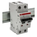 ABB System Pro M Compact S200 Miniature Circuit Breaker, 2-Pole, 6A, Type D, 400V AC, 125V DC, 10 kA 2CDS252001R0061 S202-D6