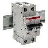 ABB System Pro M Compact S200 Miniature Circuit Breaker, 2-Pole, 6A, Type D, 400V AC, 125V DC, 10 kA 2CDS252001R0061 S202-D6