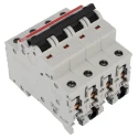 ABB System Pro M Compact S200 Miniature Circuit Breaker 4-Pole 10A Type D 400V AC 6kA Breaking 2CDS254001R0101 S204-D10