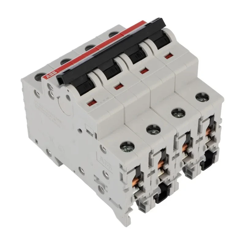 ABB System Pro M Compact S200 Miniature Circuit Breaker 4-Pole 10A Type D 400V AC 6kA Breaking 2CDS254001R0101 S204-D10