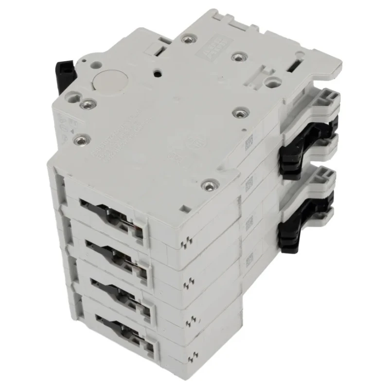 ABB System Pro M Compact S200 Miniature Circuit Breaker 4-Pole 10A Type D 400V AC 6kA Breaking 2CDS254001R0101 S204-D10