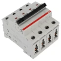 ABB System Pro M Compact S200 Miniature Circuit Breaker 4-Pole 10A Type D 400V AC 6kA Breaking 2CDS254001R0101 S204-D10