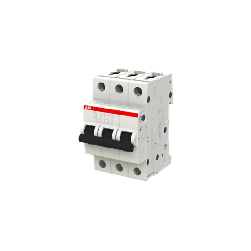 ABB System Pro M Compact S200 Miniature Circuit Breaker 3-Pole 63A Type C 400V AC 12V DC 6kA 2CDS253001R0634 S203-C63