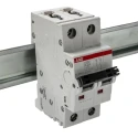 ABB System Pro M Compact S200 Miniature Circuit Breaker, 2-Pole, 2A, Type K, 400V AC, 125V DC, 10kA 2CDS252001R0277 S202-K2