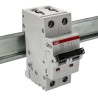 ABB System Pro M Compact S200 Miniature Circuit Breaker, 2-Pole, 2A, Type K, 400V AC, 125V DC, 10kA 2CDS252001R0277 S202-K2