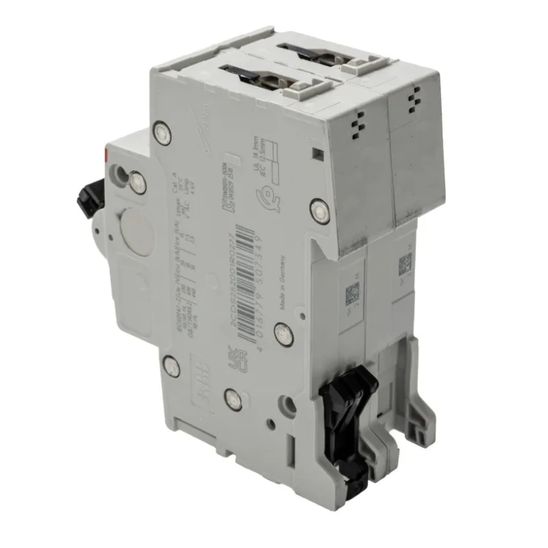 ABB System Pro M Compact S200 Miniature Circuit Breaker, 2-Pole, 2A, Type K, 400V AC, 125V DC, 10kA 2CDS252001R0277 S202-K2