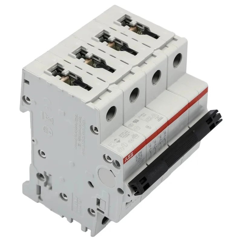 ABB System Pro M Compact S200 Miniature Circuit Breaker, 4-Pole, 25A, Type D, 400V AC, 6 kA 2CDS254001R0251 S204-D25