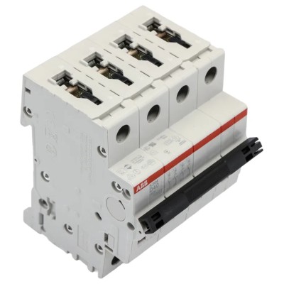 ABB System Pro M Compact S200 Miniature Circuit Breaker, 4-Pole, 40A, Type D, 400V AC, 6 kA 2CDS254001R0401 S204-D40