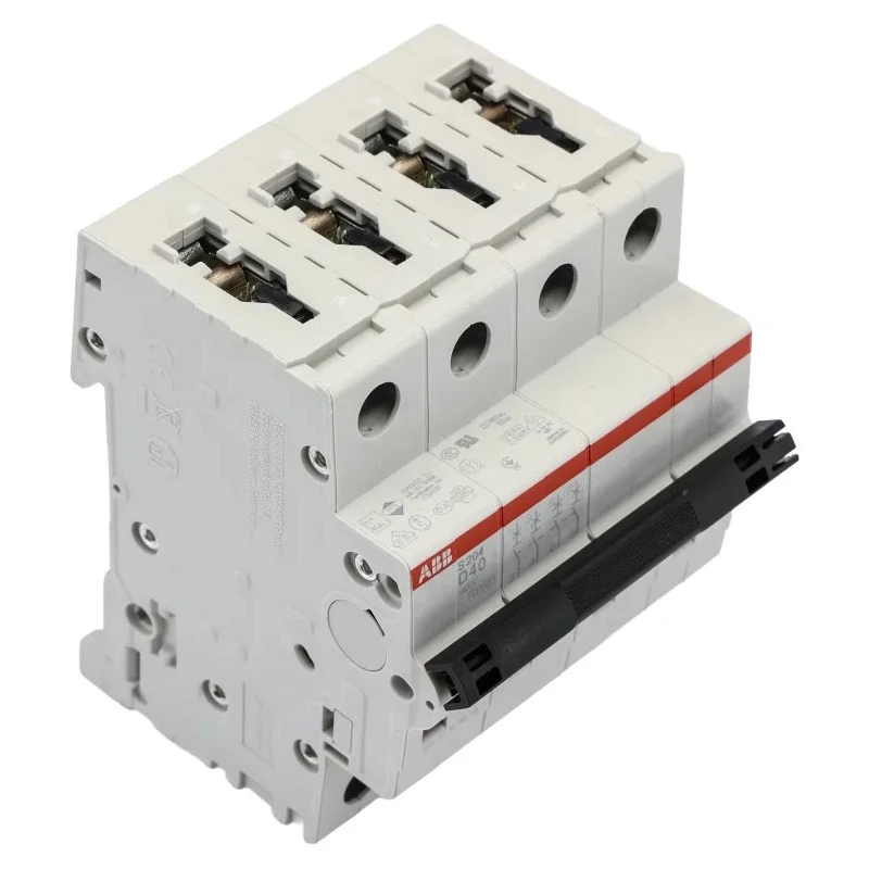 ABB System Pro M Compact S200 Miniature Circuit Breaker, 4-Pole, 40A, Type D, 400V AC, 6 kA 2CDS254001R0401 S204-D40