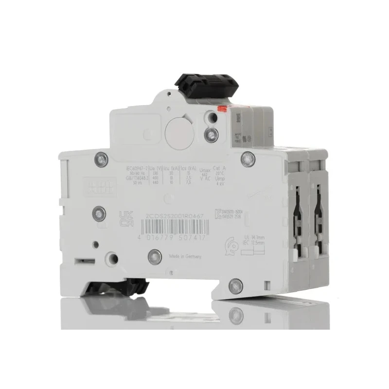 ABB System Pro M Compact S200 Miniature Circuit Breaker, 2-Pole, 16A, Type K, 400V AC, 6 kA 2CDS252001R0467 S202-K16
