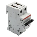 ABB System Pro M Compact S200 Miniature Circuit Breaker, 2-Pole, 4A, Type K Tripping, 440V AC, 125V 2CDS252001R0337 S202-K4