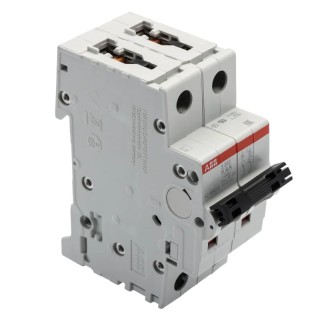 ABB System Pro M Compact S200 Miniature Circuit Breaker, 2-Pole, 4A, Type K Tripping, 440V AC, 125V 2CDS252001R0337 S202-K4