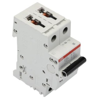 ABB Miniature Circuit Breaker 2-Pole 13A Type K 440V AC 125V DC 6kA Breaking Capacity 2CDS252001R0447 S202-K13