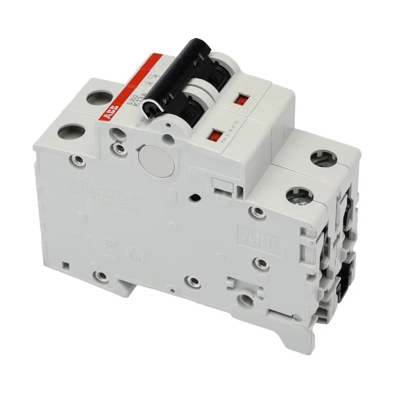 ABB Miniature Circuit Breaker 2-Pole 13A Type K 440V AC 125V DC 6kA Breaking Capacity 2CDS252001R0447 S202-K13