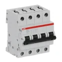ABB System Pro M Compact S200 Miniature Circuit Breaker 4-Pole 20A Type K 400V AC 6 kA Breaking 2CDS254001R0487 S204-K20