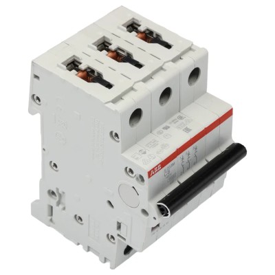 ABB System Pro M Compact S200M Miniature Circuit Breaker, 3-Pole, 8A, Type C, 400V AC, 12V DC, 10 2CDS273001R0084 S203M-C8