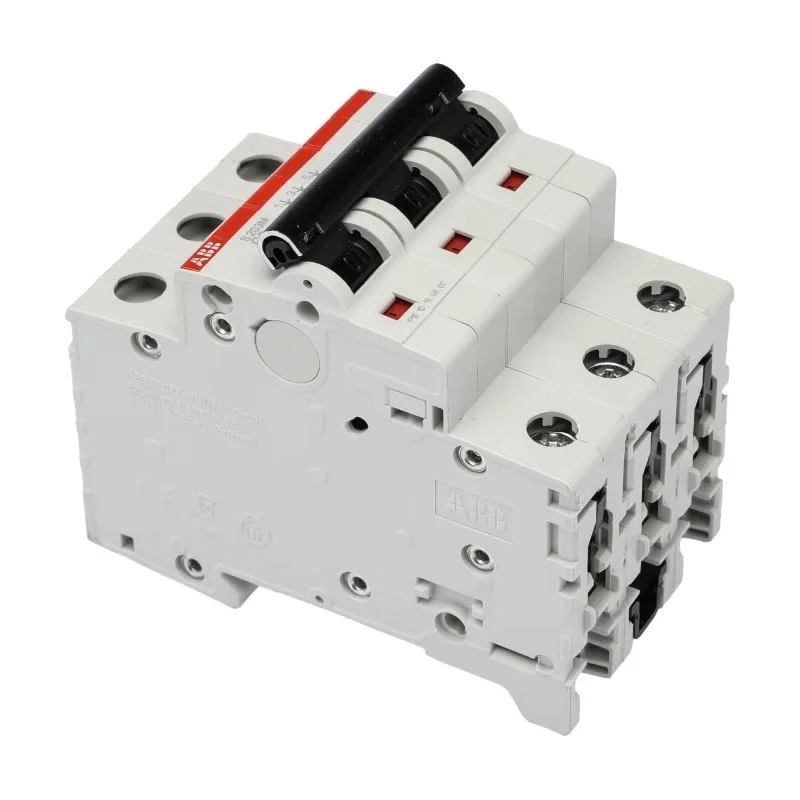 ABB System Pro M Compact S200M Miniature Circuit Breaker, 3-Pole, 8A, Type C, 400V AC, 12V DC, 10 2CDS273001R0084 S203M-C8