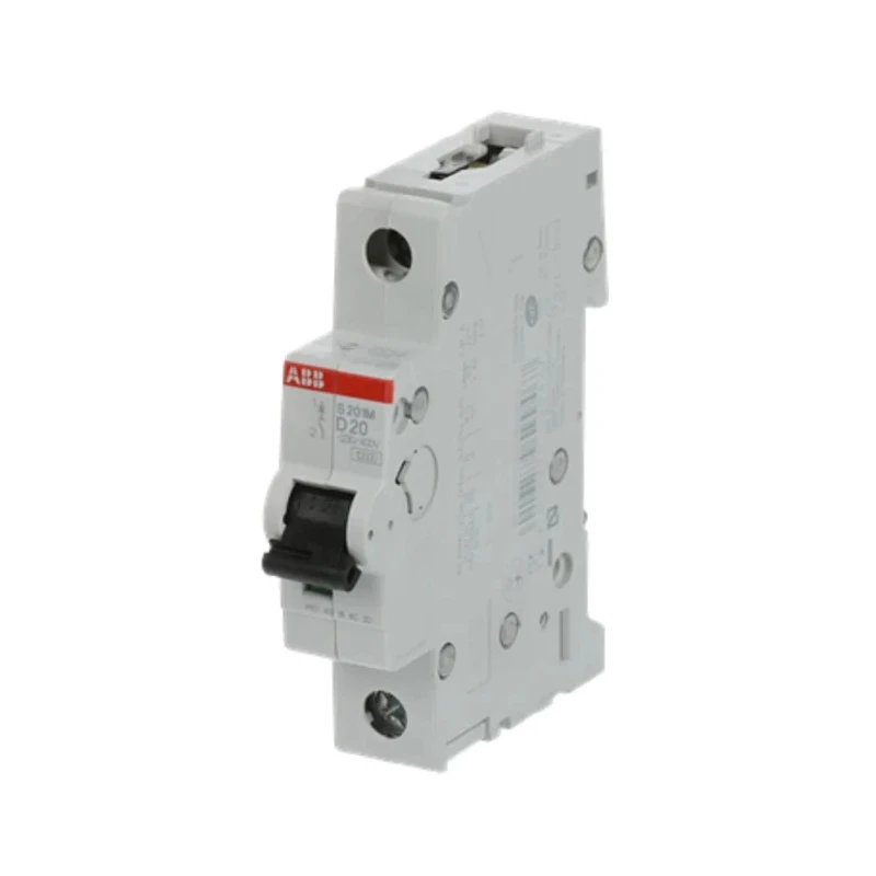 ABB System Pro M Compact S200M Miniature Circuit Breaker, 1-Pole, 20A, Type D Tripping, 230V AC 2CDS271001R0201 S201M-D20