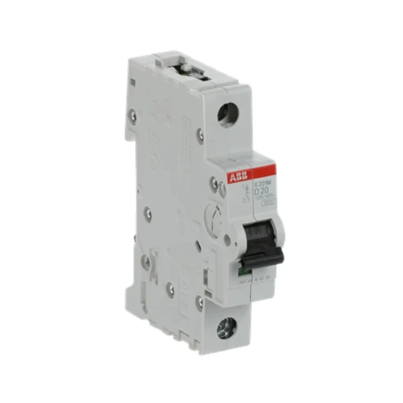 ABB System Pro M Compact S200M Miniature Circuit Breaker, 1-Pole, 20A, Type D Tripping, 230V AC 2CDS271001R0201 S201M-D20