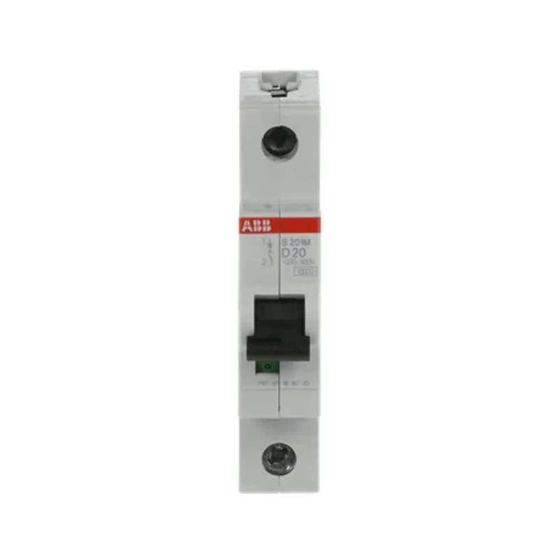 ABB System Pro M Compact S200M Miniature Circuit Breaker, 1-Pole, 20A, Type D Tripping, 230V AC 2CDS271001R0201 S201M-D20