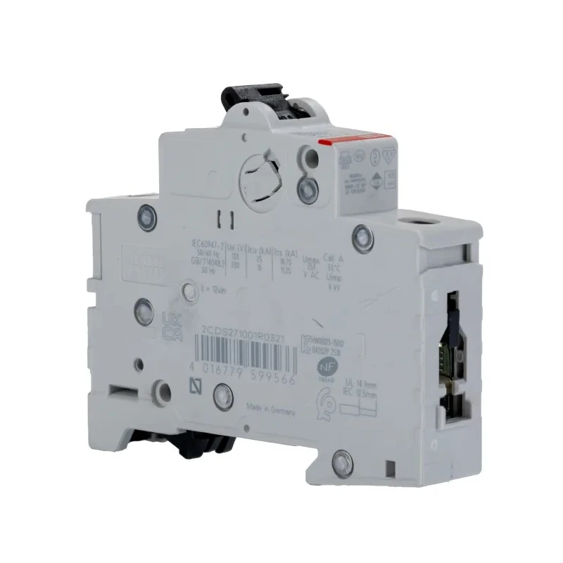 ABB System Pro M Compact S200M Miniature Circuit Breaker 1-Pole 32A Type D 230V AC 72V DC 15 kA 2CDS271001R0321 S201M-D32