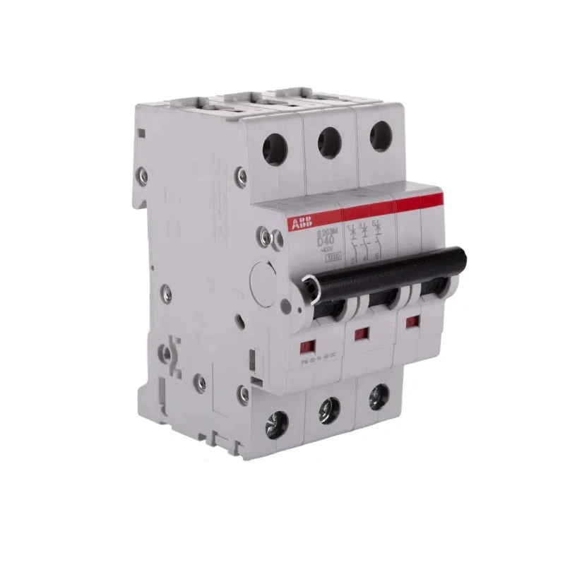 ABB System Pro M Compact S200M Miniature Circuit Breaker 3-Pole 40A Type D 400V ac 125V dc 10kA 2CDS273001R0401 S203M-D40