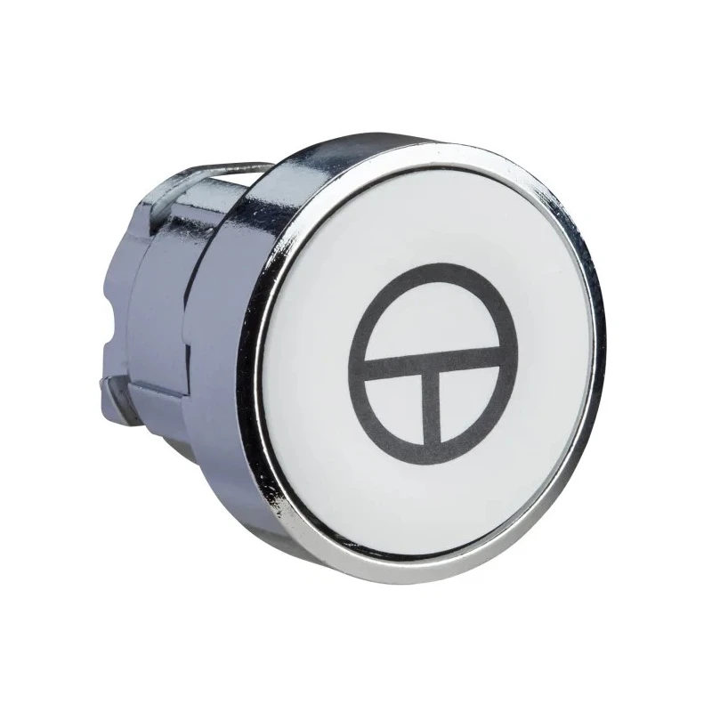 Schneider Electric Harmony XB4 Series White Spring Return Push Button Head, 22 mm Cutout, IP66 IP67 IP69K ZB4BA145