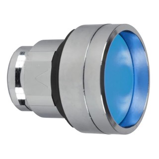 Schneider Electric Harmony XB4 Series Blue Spring Return Push Button Head, 22 mm Cutout, IP66, IP69K, IP67 ZB4BA66