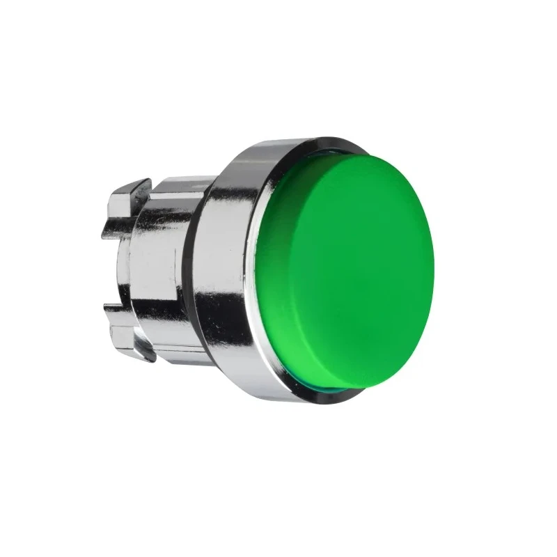 Schneider Electric Harmony XB4 Series Green Maintained Round Push Button Head 22 mm Cutout IP66 IP67 IP69K ZB4BH3