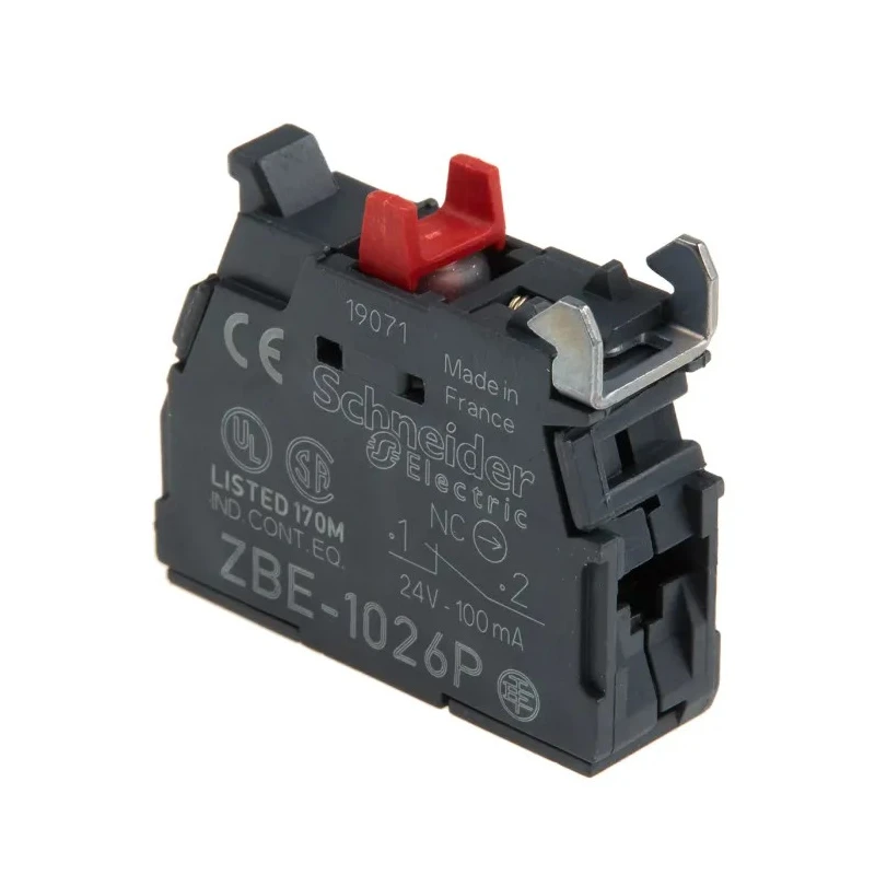 Schneider Electric Harmony Series Contact Block 60V 10A Screw Terminal 1 NC ZBE1026P