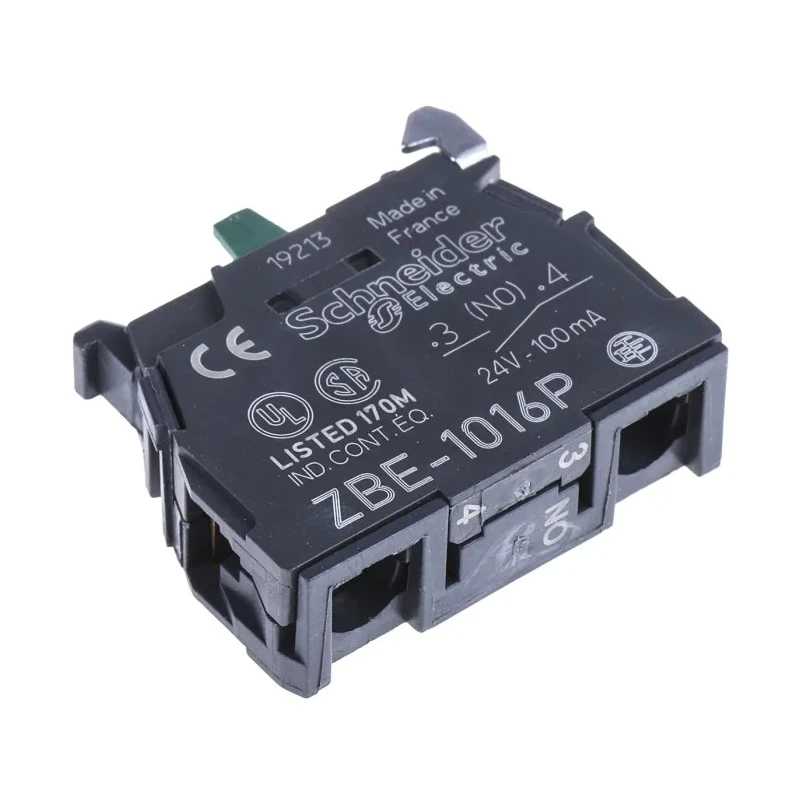 Schneider Electric Harmony Series Contact Block 1 NO Screw Clamp Terminal 10A Current Rating ZBE1016P