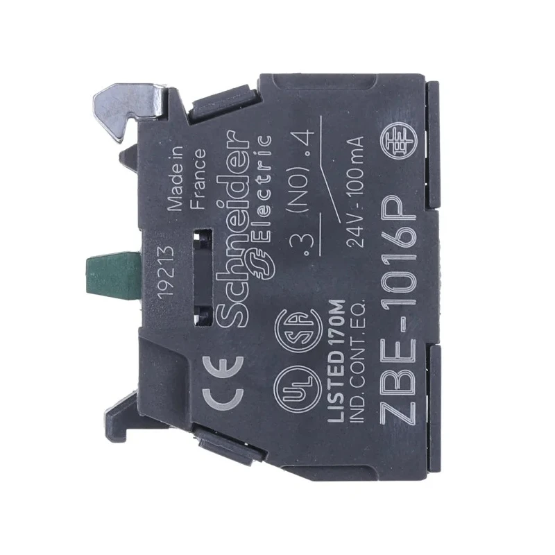Schneider Electric Harmony Series Contact Block 1 NO Screw Clamp Terminal 10A Current Rating ZBE1016P