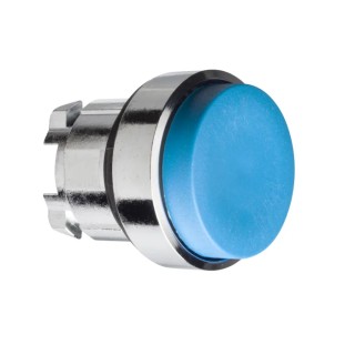 Schneider Electric Harmony XB4 Series Blue Spring Return Push Button Head 22mm Cutout IP66 IP67 IP69K ZB4BL6