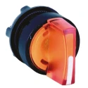 Schneider Electric Harmony Series 2 Position Illuminated Selector Switch Head, 22 mm Cutout, Orange Handle, IP69K ZB5AK1253