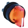 Schneider Electric Harmony Series 2 Position Illuminated Selector Switch Head, 22 mm Cutout, Orange Handle, IP69K ZB5AK1253