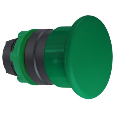 Schneider Electric Harmony XB5 Series Green Mushroom Shaped Round Spring Return Push Button Head 22 mm Cutout ZB5AC3