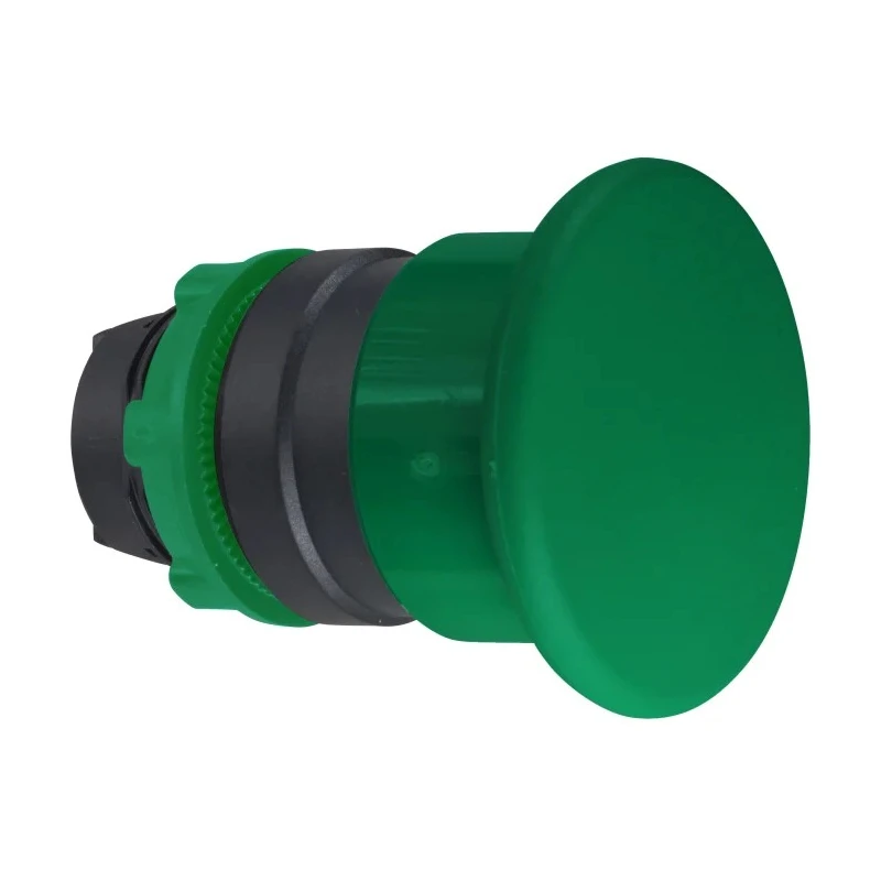 Schneider Electric Harmony XB5 Series Green Mushroom Shaped Round Spring Return Push Button Head 22 mm Cutout ZB5AC3