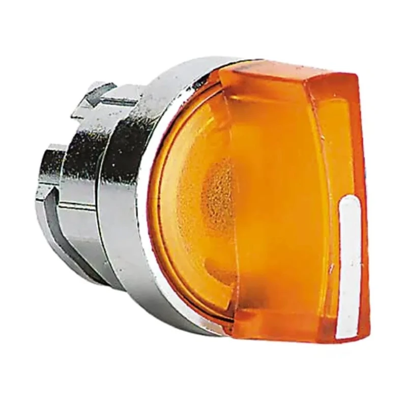 Schneider Electric Harmony Series 3 Position Illuminated Selector Switch Head 22 mm Cutout Orange Handle IP69 IP66 ZB4BK1853