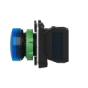 Schneider Electric Panel Mount Blue LED Pilot Light 240V AC 22mm Cutout IP66 IP67 Round XB5AVM6