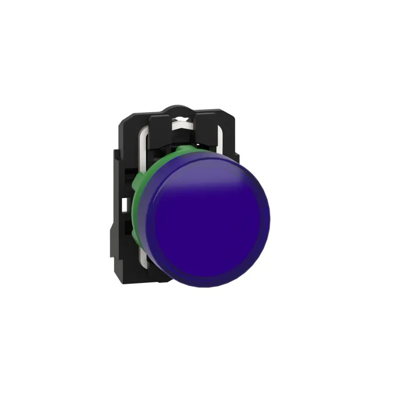 Schneider Electric Panel Mount Blue LED Pilot Light 240V AC 22mm Cutout IP66 IP67 Round XB5AVM6