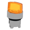 Schneider Electric Harmony Series Illuminated 2 Position Spring Return Selector Switch Head, 22 mm Cutout, Orange ZB4BK1453