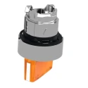 Schneider Electric Harmony Series Illuminated 2 Position Spring Return Selector Switch Head, 22 mm Cutout, Orange ZB4BK1453