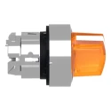 Schneider Electric Harmony Series Illuminated 2 Position Spring Return Selector Switch Head, 22 mm Cutout, Orange ZB4BK1453